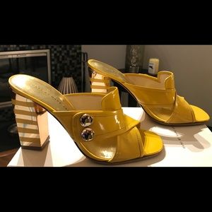 Marc by Marc Jacobs patent leather mules.